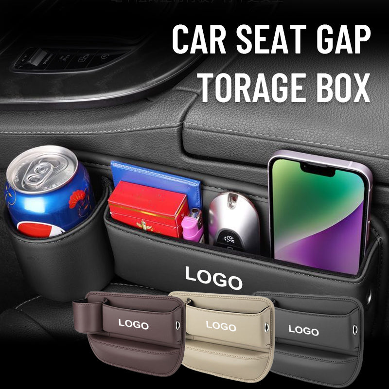 Storage box for car seat gaps