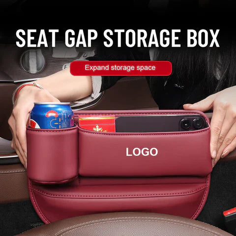 Storage box for car seat gaps