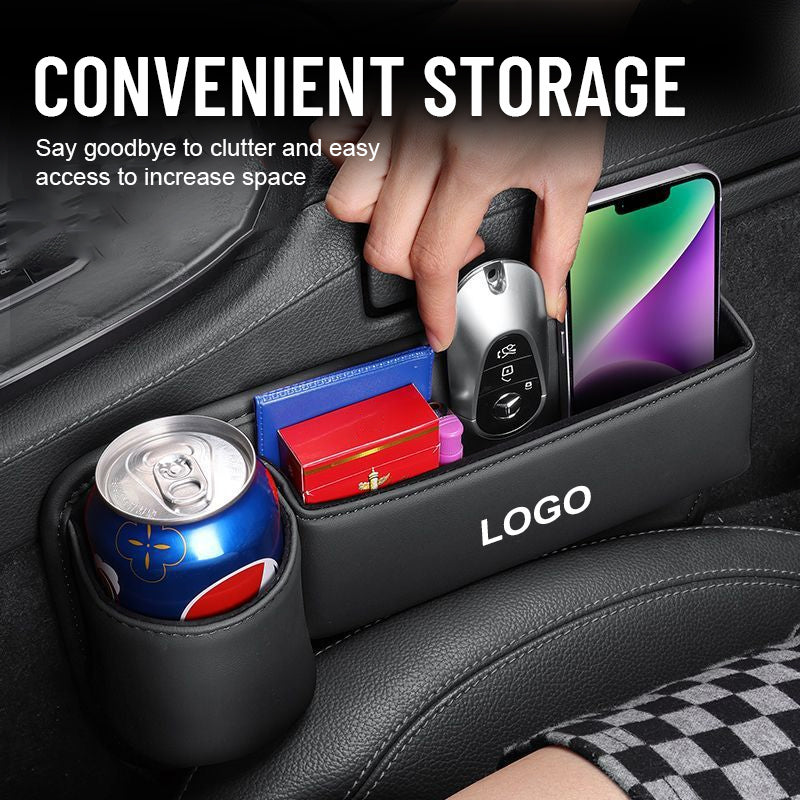 Storage box for car seat gaps