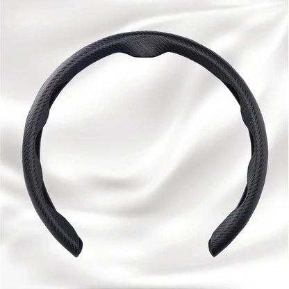 Nexi Customized Car Logo Breathable Ultra-thin 5D Leather & Carbon Car Steering Wheel Cover Universal Fit